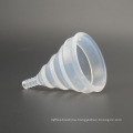 Folding silicone menstrual female period cup